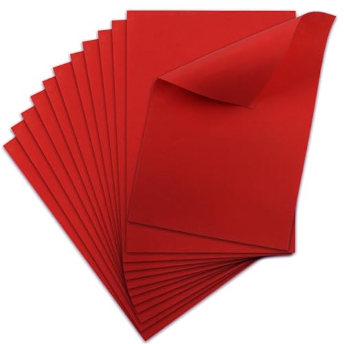 12 Pcs Felt Sheets, 7x11 Inch Stiff Felt for Crafts DIY, Red - color: Red