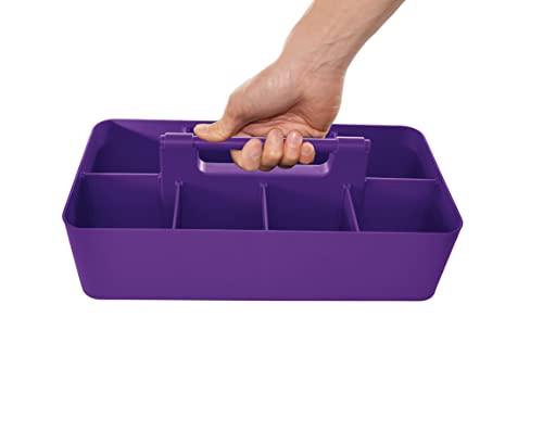 -Large Portable Caddy, DIY Dividers, 8 Compartments, School Office Supplies Home Business Organizer,Portable Basket with Handle Made in USA (3 PACK, Royal Purple) - color: Royal Purple, size: 3 PACK
