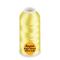 Simthread Rayon Embroidery Thread 5500 Yards, 40wt 100% Rayon Viscose for Commercial and Domestic Machines - Lemon 1023 - color: Lemon1023