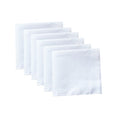 Solid White Cotton Hankderchiefs for DIY Drawn Embroidery Party 28 Square - color: Pack of 6