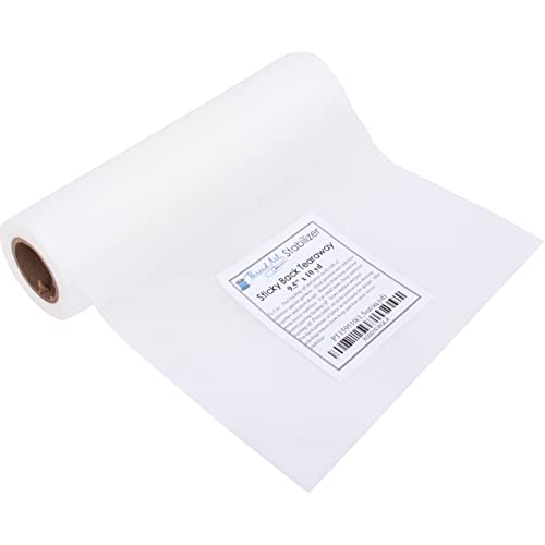 Threadart Sticky Back Tearaway Embroidery Stabilizer - 9.5" x 10 yd Roll - size: STICKY 9.5"X10YD ROLL
