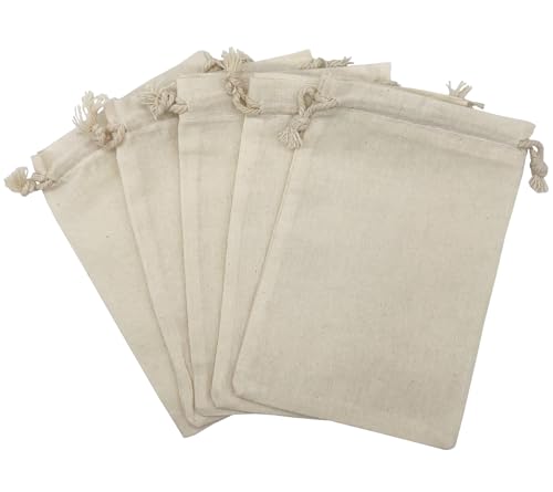 Jexila 24 Pieces Muslin Bags 4x6 inches Small Cotton Drawstring Gift Pouch Sachet Bag for Wedding Party Favor,Jewelry,DIY Crafts