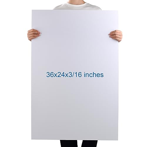 Foam Board 24 x 36 x 3/16"(5mm), Foam Core Board Sheets, White Poster Board - size: 24x36 in 12 Pack