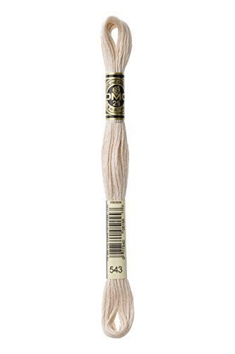 DMC Thread 6-Strand Embroidery Cotton 8.7 Yards Ultra Very Light Beige Brown 117-543 (12-Pack) - color: Beige Brown, size: 8.7 yards