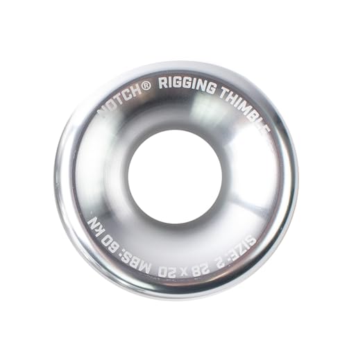 Notch Non-Anodized Aluminum Rigging Thimbles for Lines 14mm-28mm - size: Medium # 2 (28 x 20mm)