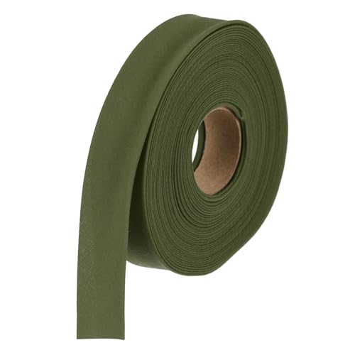 MECCANIXITY 1/2 Inch Double Fold Bias Tape Polyester Continuous Bulk Bias Tape for Sewing, Seaming Quilting Hemming Binding Crafts (Dark Green 6 Yards) - color: Dark Green, size: 1/2 Inch x 6 Yards