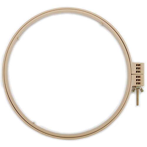 Morgan Quality Products No-Slip Embroidery Hoops Bundle, Interlocking Tongue and Groove Design (7" and 5") - size: 7" and 5"