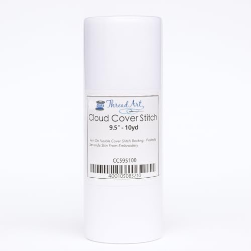 Threadart Cloud Cover Stitch Roll - Fusible 9.5" x 10yd, Iron-On