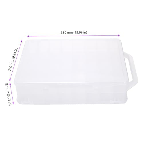 2 PCS 46 Grids Sewing Organizer, Double Sided Thread Box Storage,Small Clear Compartment Plastic Organizer Box for Embroidery Floss Sewing Threads Needles Beads Small Crafts