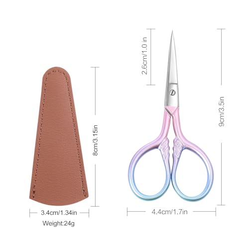 Stainless Steel Multipurpose Scissors, Fine Straight Head, Pink - color: Pink