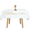 VitalCozy in Remembrance of Me Communion Cloth Church, Gold Embroidery - color: Gold Embroidery
