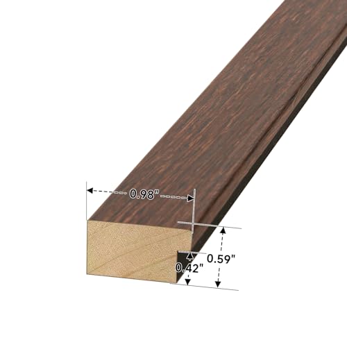 Solid Wood 13x39 Frame - Single Frame, Rustic Walnut 13 x 39 Poster Frame for Artwork, Puzzles, Photos and Movie Posters Picture Frames - size: 13" x 39"
