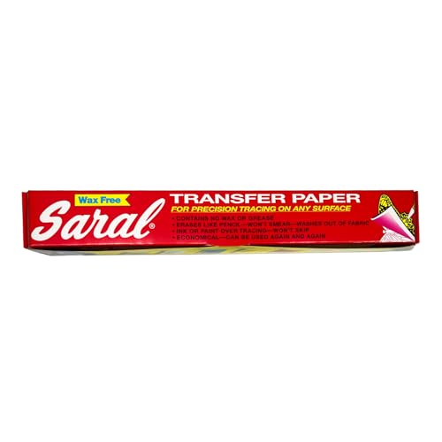 RED SARAL Wax-Free Transfer (Tracing) Paper for Precision Tracing on Any Surface-12 inches x 12 Foot roll