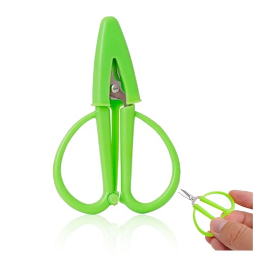 Mini Scissors Set Travel Sized Tiny Small Scissors with Cover Portable Snips for Sewing Crafts and Yarn Green - color: Green, size: 1 Pack