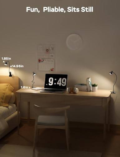 Clip on Light Reading Light for Bed 3 Color Modes Black - color: Black