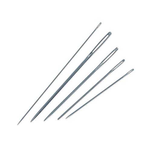 Dritz 56RE Ribbon Embroidery Hand Needles, Assorted Sizes, Nickel (14-Count) - size: Assorted Sizes