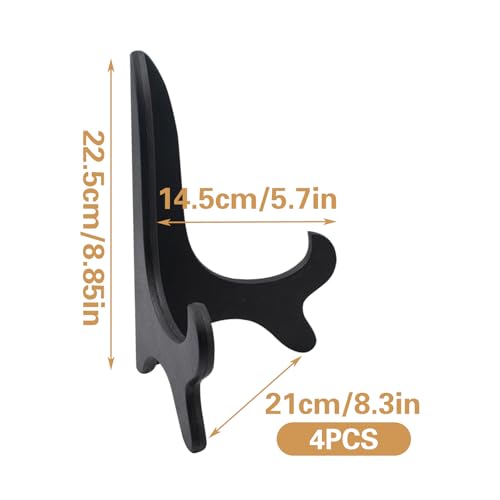 4 PCS Embroidery Hoop Desk Display Holder, Black Plastic Cross Stitch Display Stand for Embroidery Cross Stitch Hoop Needlework Decor