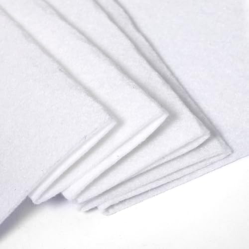 White Felt Fabric Sheet 36" x 36"(1 Square Yard), 1 mm Thick Soft Felt Sheets Flexible Craft Felts Fleece Fabric by The Yard for Sewing, DIY Art Projects, Decoration