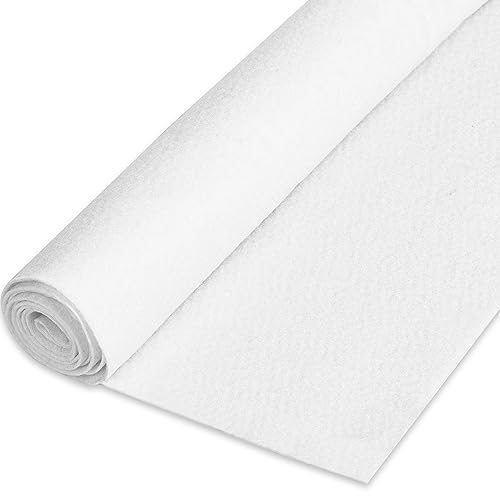 Craft Felt Fabric by The Yard Thickness 1.6mm 36" x 72" Soft and Durable Felt Fabric for Sewing Crafts Blankets DIY Creative Project (White) - color: White