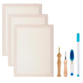 3PC 11.8''x15.7'' Punch Needle Frame,Punch Needle kit Includes 3 Wooden Frame Covered with Monks Cloth, 3.5mm and 5mm Punch Needles, a Marking Pen and Scissors for DIY Craft Decoration - style: 11.8 x 15.7 Inch 3PC
