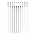 HARFINGTON 10pcs 2.95 Inch Upholstery Needles Large Eye Stitching Needles Stainless Steel Straight Hand Sewing Needles for Home Hand Sewing Leather Tapestry Embroidery Tufting Webbing Carpet - size: 2.95 Inch