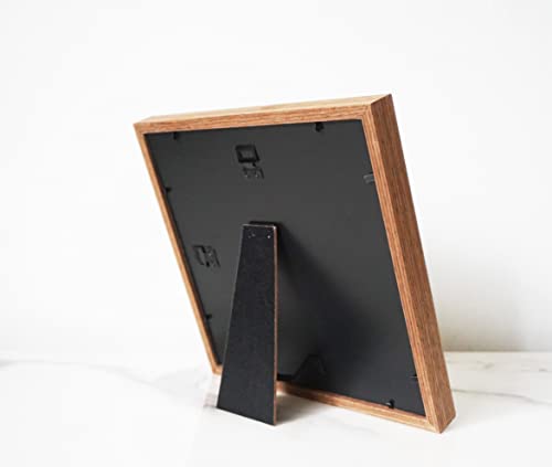 9x9 Wooden Picture Frame with 7x7 mat, 9x9 Square Picture Frame with Glass, For Wall and Desktop Display, Wood Photo Frame - size: 9X9