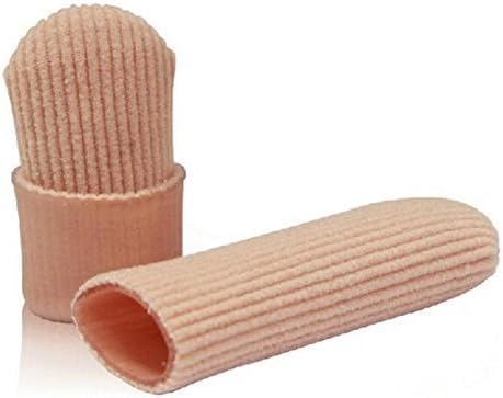 SOHLER 6 Packs Closed Toe Caps Finger Covers Sleeve Protectors, Elastic Fabric Lined with Soft Gel (Small) - size: Small