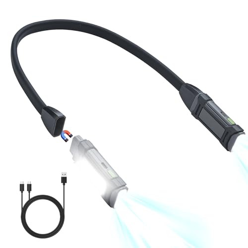 Durapower Neck Light Machine, Led Neck Light for Reading, Detachable Flexible Around Neck Flashlight for Work Craft,Grill,Repairing,Camping and Emergency