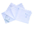 MileyMarla Ladies Embroidery Cotton White Handkerchiefs Lace Wedding Hankies - color: J05-3pcs B
