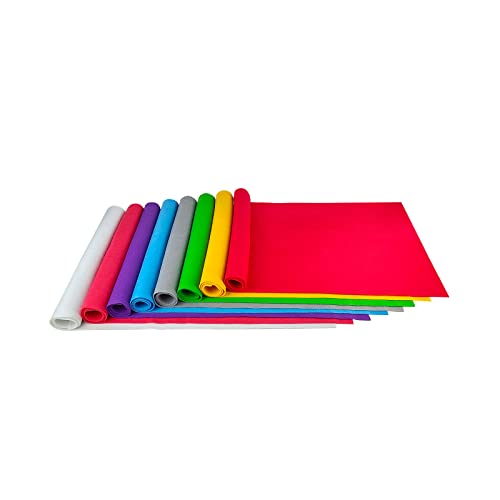 Jtnohx Large Soft Felt Sheets Felt Fabric for Crafts Christmas Color 8Pcs - color: Christmas Colors Series