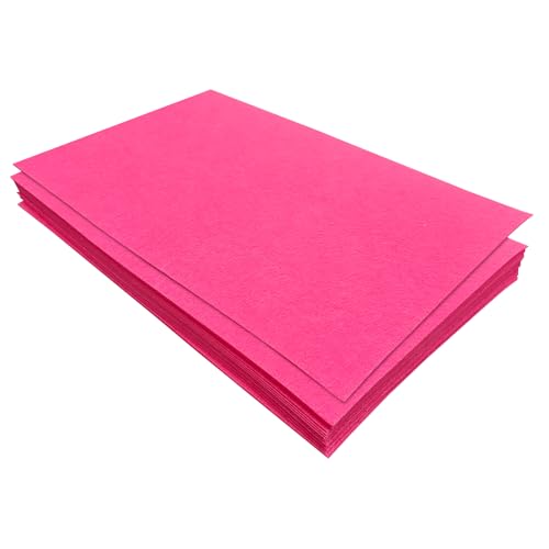 Jtnohx Felt for Crafts, 16 Pcs Felt Fabric, 7"×11.3" Stiff Felt Sheets, Craft Felt Square for Sewing (Dark Pink) - color: Dark Pink