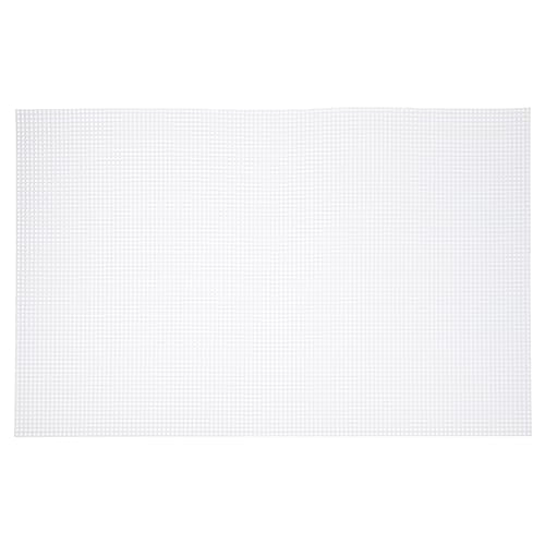 MECCANIXITY 6pcs 13"x20" Plastic Mesh Canvas Sheet 8 Count Needlepoint Blank Canvas Square for Embroidery Knit Crochet Acrylic Yarn Crafting, White