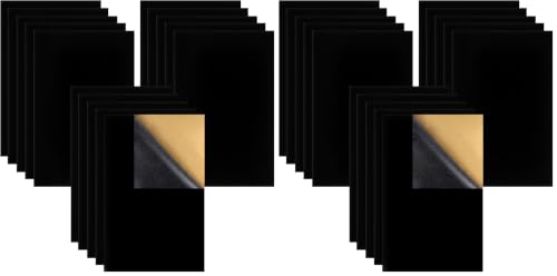 Thyores 15PCS Stick Black Felt, Self Adhesive Felt Sheets, DIY Velvet Fabric for Art & Crafts, Jewelry Drawer Craft Fabric and Craft Making -A4 Size（8.3" x 11.8"） (Pack of 2) - size: 8.3 inches x 11.8 inches (Pack of 2)