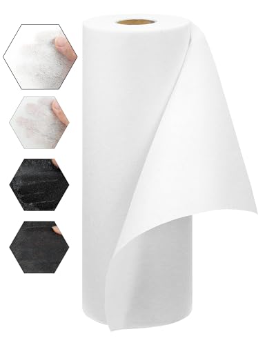 FIVEIZERO Medium Weight Non-Woven Fusible Interfacing for Sewing-12in×30yd - color: white-medium, size: medium weight