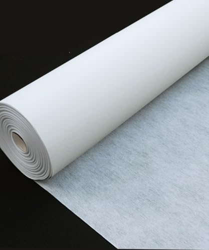 Tear Away White Embroidery Stabilizer Roll 1.8oz Medium Weight 15.75"x25 Yards Pre-Cut Stabilizing Backing ，Backing Fabric Cut into Variable Sizes, for Machine Embroidery and Hand Sewing - size: 15.75"