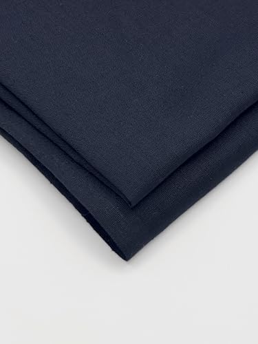 EOVEA - Cotton Polyester Fabric by The Yard – 60" Wide Broadcloth Fabric, Soft, Lightweight & Breathable Material for Lining, Curtains, Bedding, Skirts, Sewing Projects (Navy,1 Yard) - color: Navy, size: 1 Yard