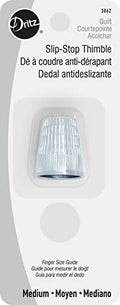 Dritz 3062 Slip-Stop Thimble, Medium , Silver - size: Medium