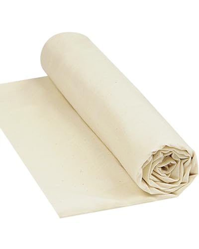 100% Cotton Muslin Fabric, 63" x 2 Yards Unbleached Fabric by The Yard - color: Natural, size: 2 YARDS