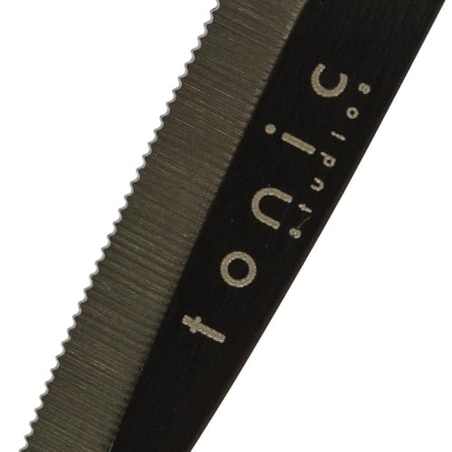 Tim Holtz Small Scissors - 5 Inch Mini Snips with Micro Serrated Blade - Craft Tool for Cutting Paper, Fabric, and Sewing - Titanium with Black Comfort Grip Handles - size: 5" Right Handed