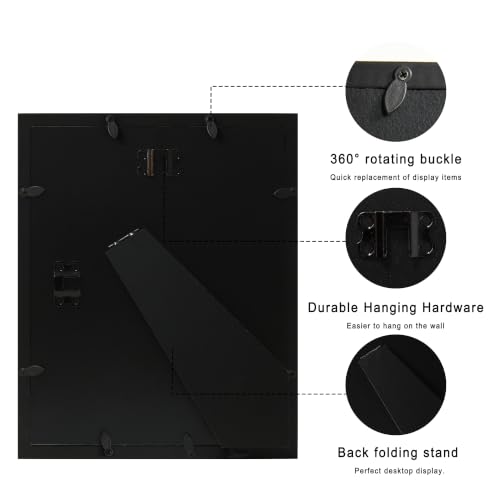 8x10 Shadow Box Frame with Tempered Glass,Black Wooden Memory Shadow Box Display Case with Soft Linen Back for Wall or Tabletop Display - color: Black, size: 8x10