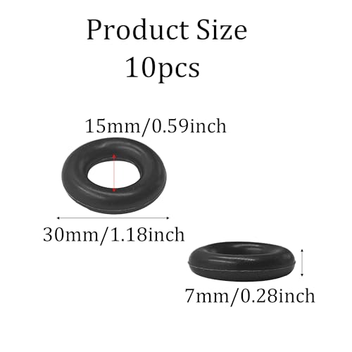 bskkw 10PCS Bobbin Winder Rubber O Ring Replacement, Tire Belt for Vintage Sewing Machine Parts