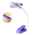 VAVOFO 24 LEDs Rotatable Book Light, Rechargeable Clip Reading Lamp - color: Dark Purple