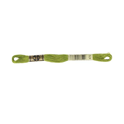 DMC 6-Strand Embroidery Cotton Floss, Light Avocado Green - style: #470 Green