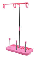 Thread Spool Holder Stand- 3 Spools Holder for Domestic (Home-Base) Embroidery and Sewing Machines - Four Colors for Choices (Pink) - color: pink