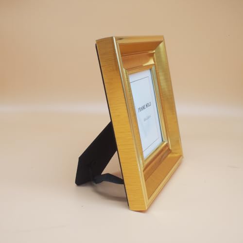 3x4 Gold Picture Frame, Real Glass, MDF, Black Backing, Wall/Tabletop - color: Gold, size: 3x4