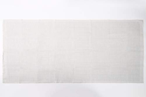 DARUMA Sashiko 100% Cotton Sewing Cloth (42.5 inch x 19.6 inch) with Grid Line and Fabric Marking Pencil Set (Light Grey) - color: Light Grey