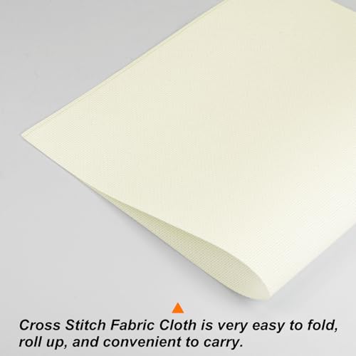 HARFINGTON 11 Count Cross Stitch Cloth Fabric 20 by 28 in Cream - color: Cream, size: 11 Count