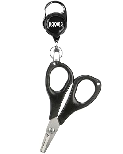 Booms Fishing S01 Fishing Scissors for Braided Line, 4 Styles Options - color: Black With Retractor
