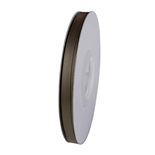 ITIsparkle 1/4" Inch Double Faced Satin Ribbon 50 Yards-Roll Set for Gift Wrapping Scrap Books Party Favor Hair Braids Baby Shower Decoration Floral Arrangement Craft Supplies, Dark Olive Ribbon - color: Dark Olive