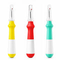 Lhedon Seam Ripper 3 PCS Ergonomic Grip Sewing Thread Remover Tool - color: Red/Yellow/Turquoise